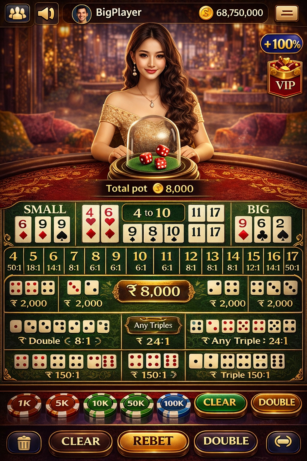 live casino bet game
